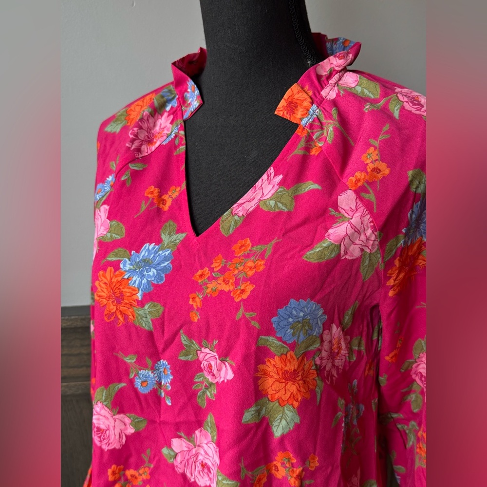 Ann Taylor Vibrant Floral Blouse XSP NWT - Picture 7 of 9